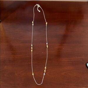 Talbots Gold and Silver Beaded Necklace